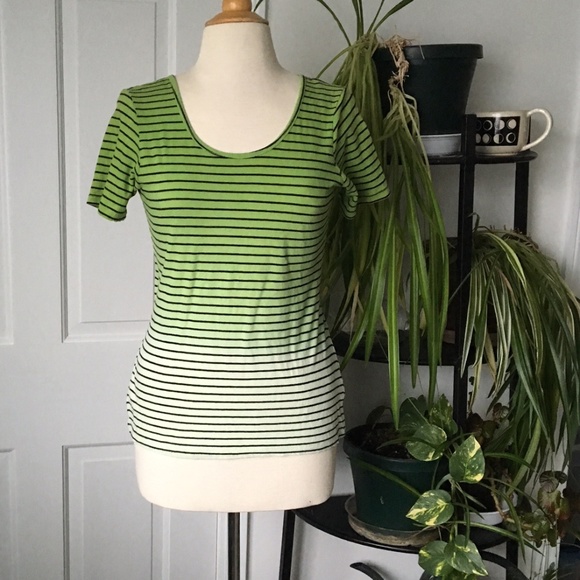 Anthropologie Tops - Striped Green Ombre Top